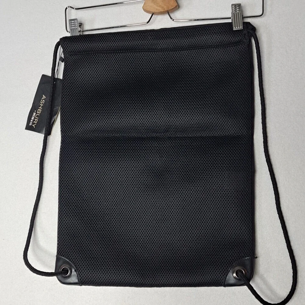 Ashbury Pennzoil Cinch Pack Drawstring Backpack Gym VTG w/ Tags Racing Black
